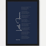 Songtext Poster 5 – Echtholzrahmen Schwarz
