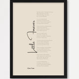 Songtext Poster 5 – Echtholzrahmen Schwarz