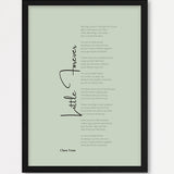 Songtext Poster 5 – Echtholzrahmen Schwarz