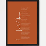 Songtext Poster 5 – Echtholzrahmen Schwarz