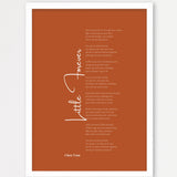 Songtext Poster 5 – Echtholzrahmen Weiß