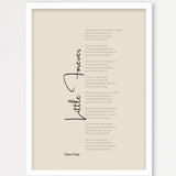 Songtext Poster 5 – Echtholzrahmen Weiß