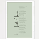Songtext Poster 5 – Echtholzrahmen Weiß