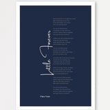 Songtext Poster 5 – Echtholzrahmen Weiß