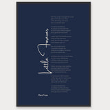 Songtext Poster 5 – Aluminiumrahmen Schwarz