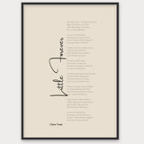 Songtext Poster 5 – Aluminiumrahmen Schwarz