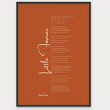 Songtext Poster 5 – Aluminiumrahmen Schwarz