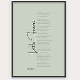 Songtext Poster 5 – Aluminiumrahmen Schwarz