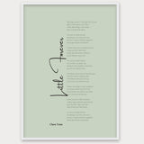 Songtext Poster 5 – Aluminiumrahmen Weiß