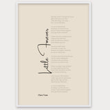 Songtext Poster 5 – Aluminiumrahmen Weiß