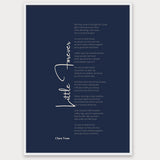 Songtext Poster 5 – Aluminiumrahmen Weiß