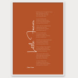 Songtext Poster 5 – Aluminiumrahmen Weiß