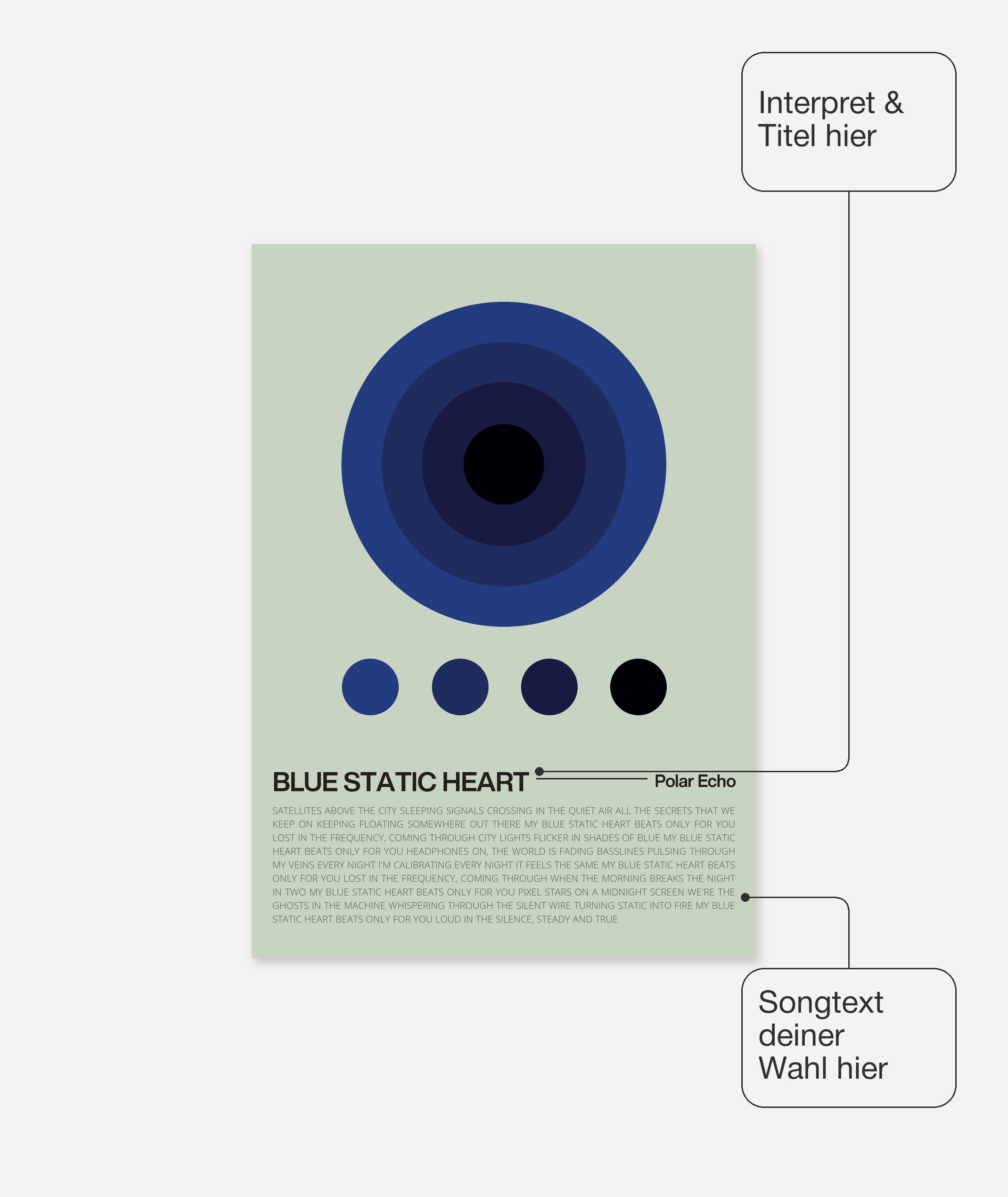 Songtext Poster 7 – Felder frei wählbar