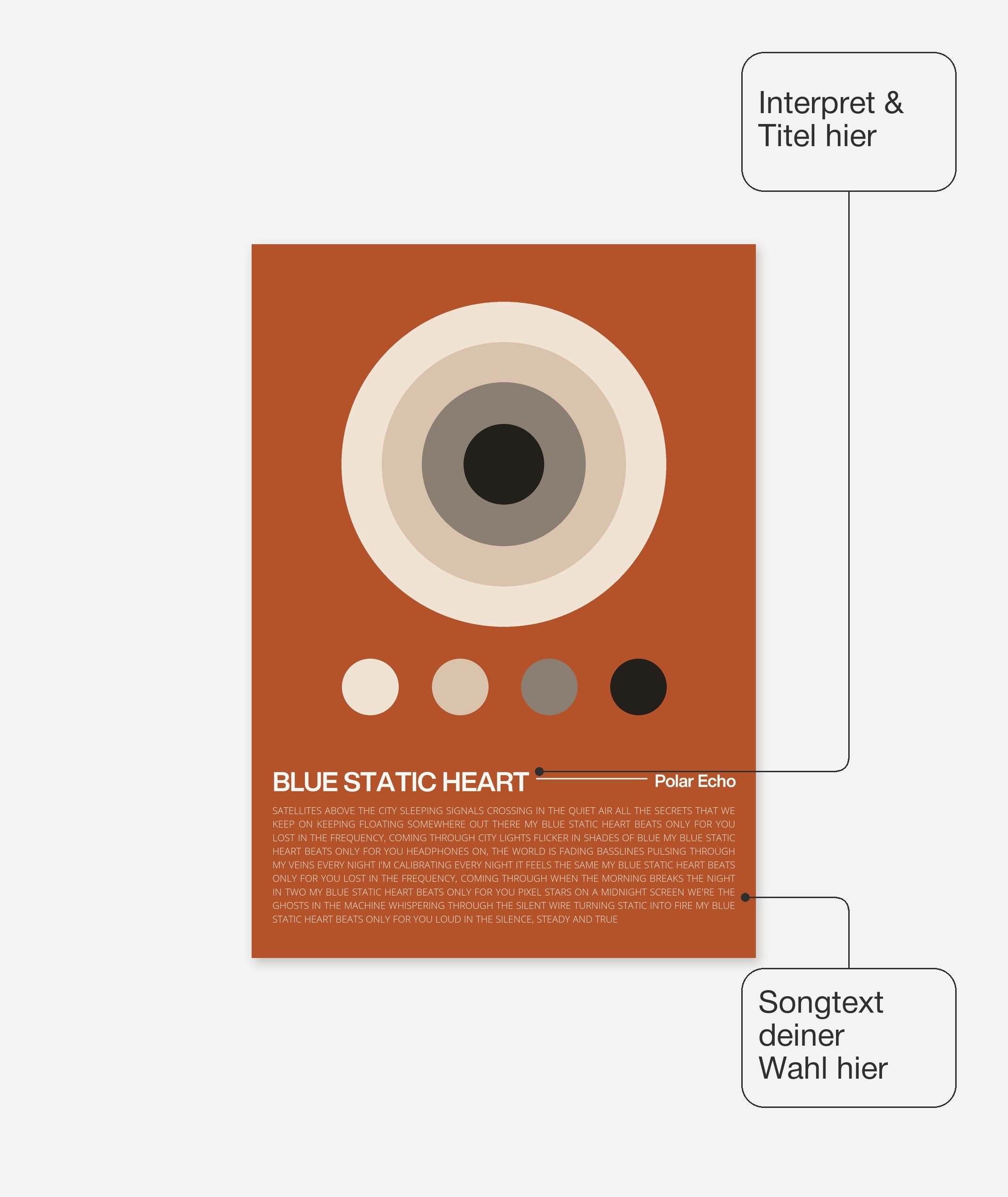 Songtext Poster 7 – Felder frei wählbar