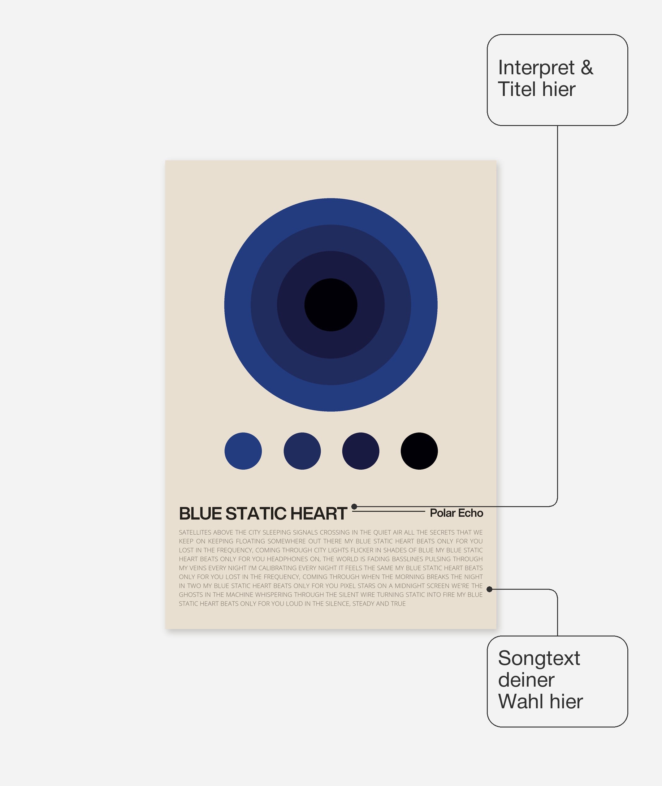Songtext Poster 7 – Felder frei wählbar
