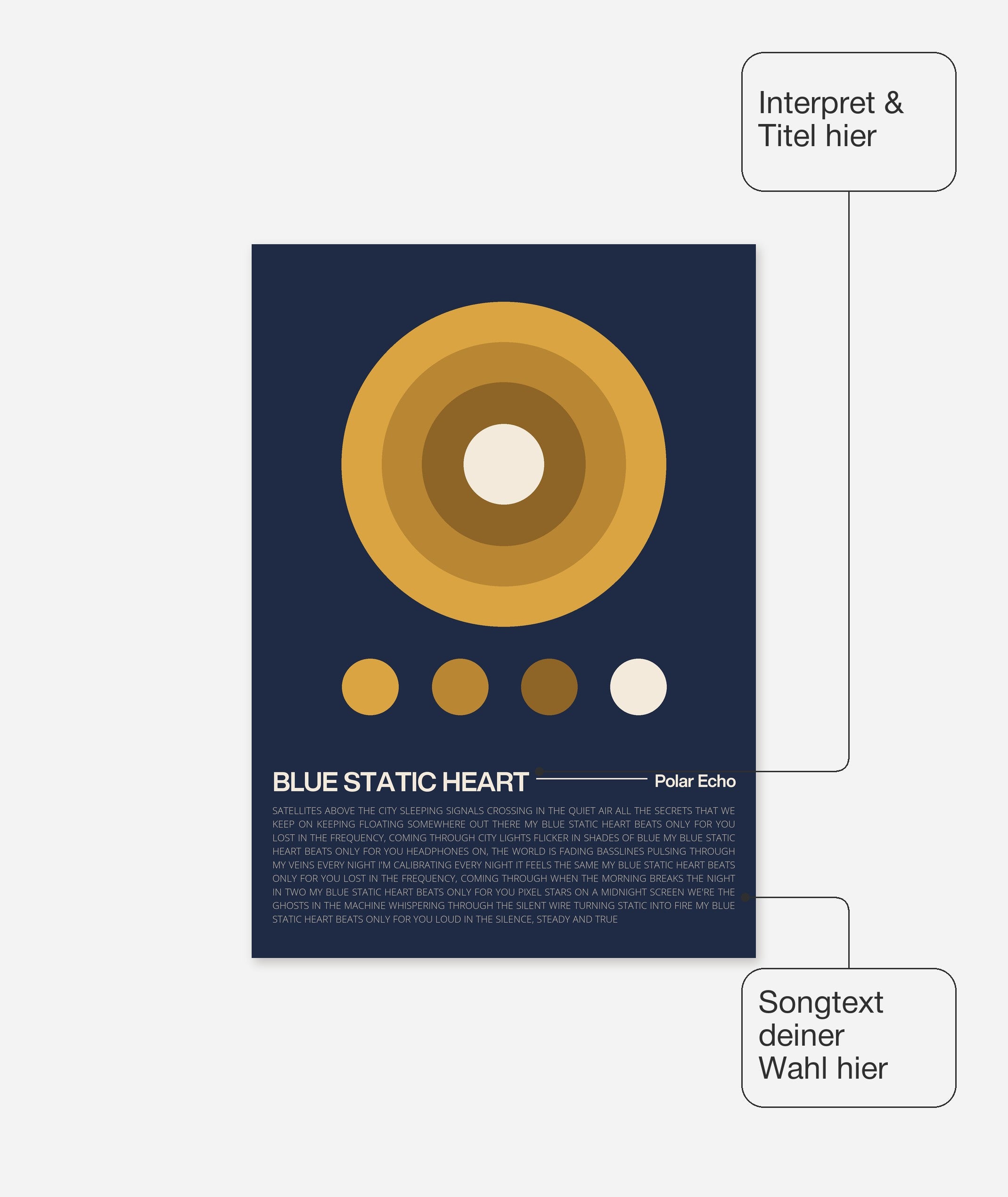 Songtext Poster 7 – Felder frei wählbar