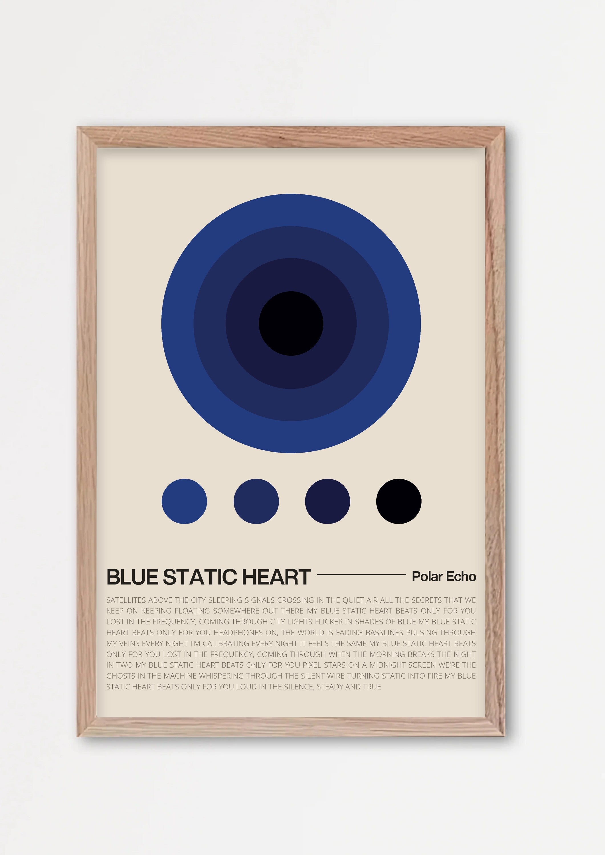 Songtext Poster 7 – Echtholzrahmen Natur