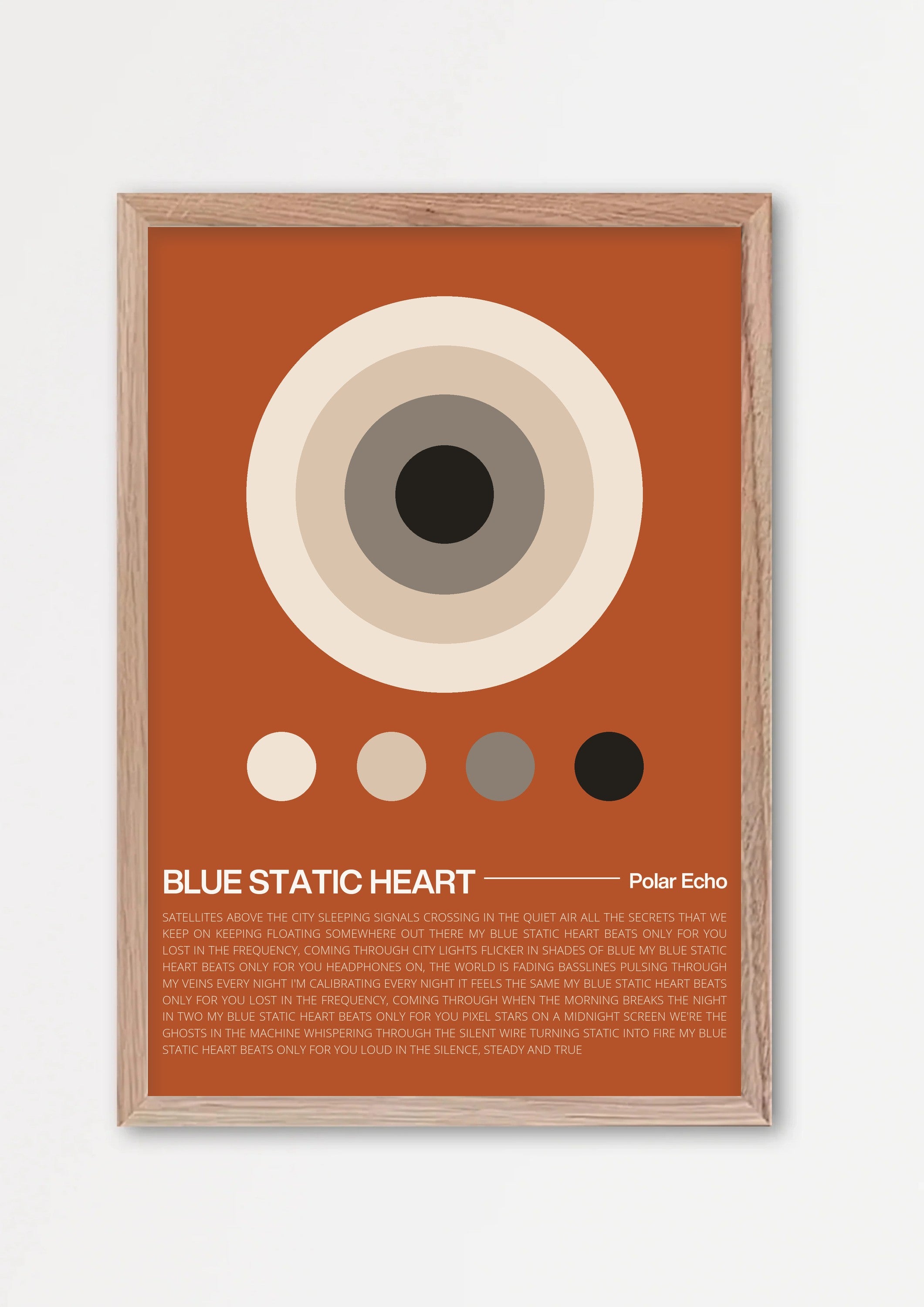 Songtext Poster 7 – Echtholzrahmen Natur