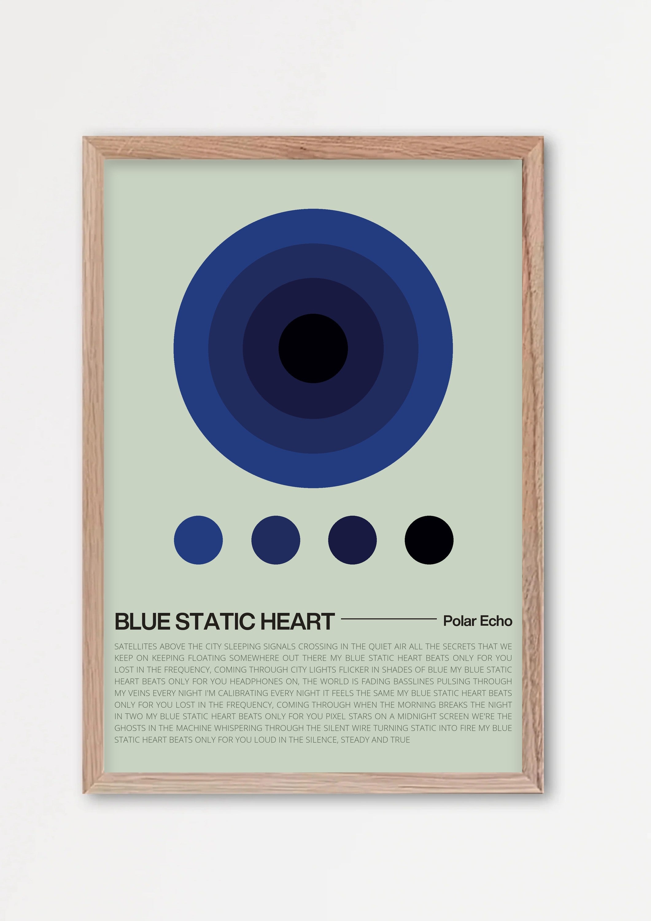 Songtext Poster 7 – Echtholzrahmen Natur