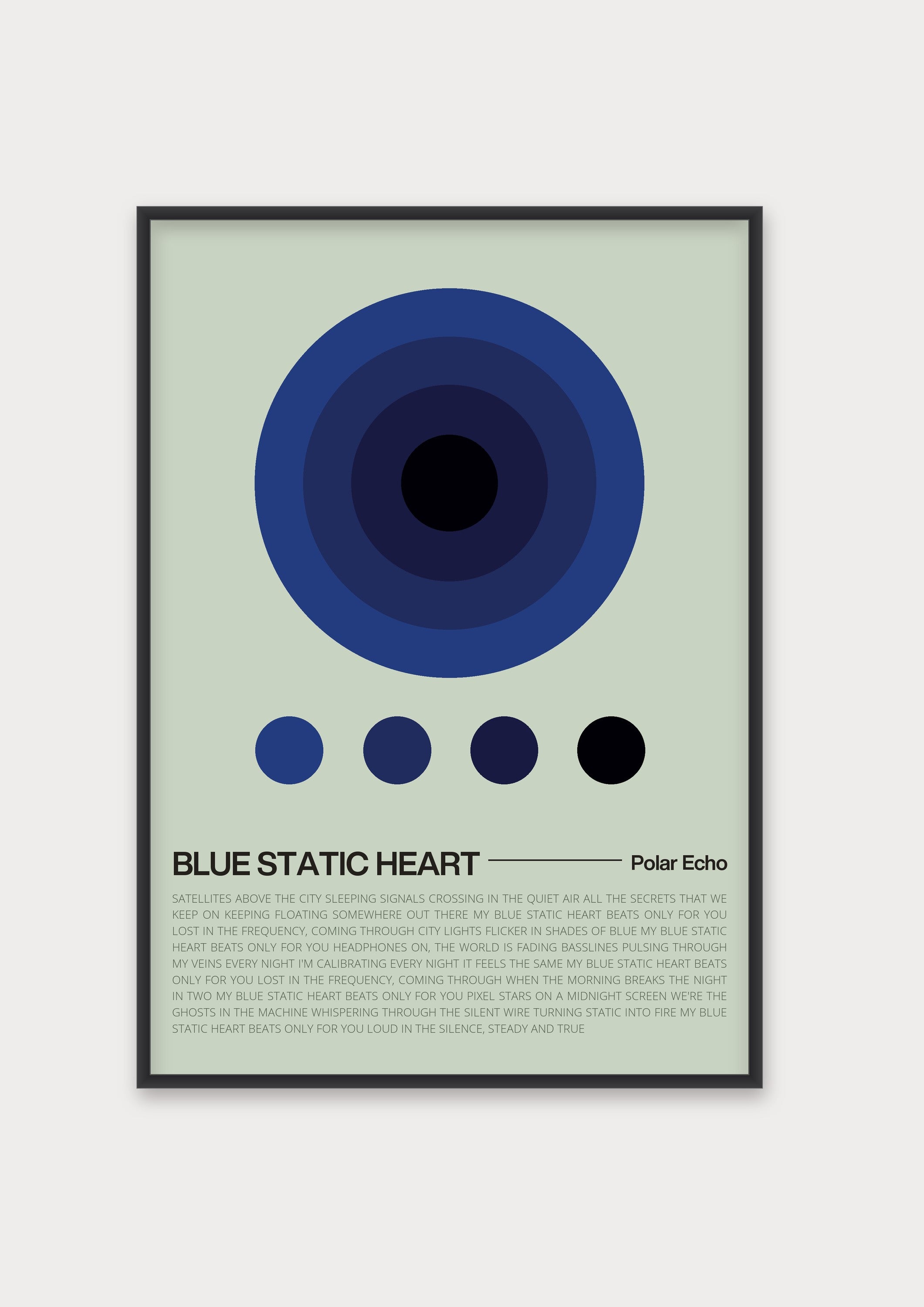 Songtext Poster 7 – Aluminiumrahmen Schwarz