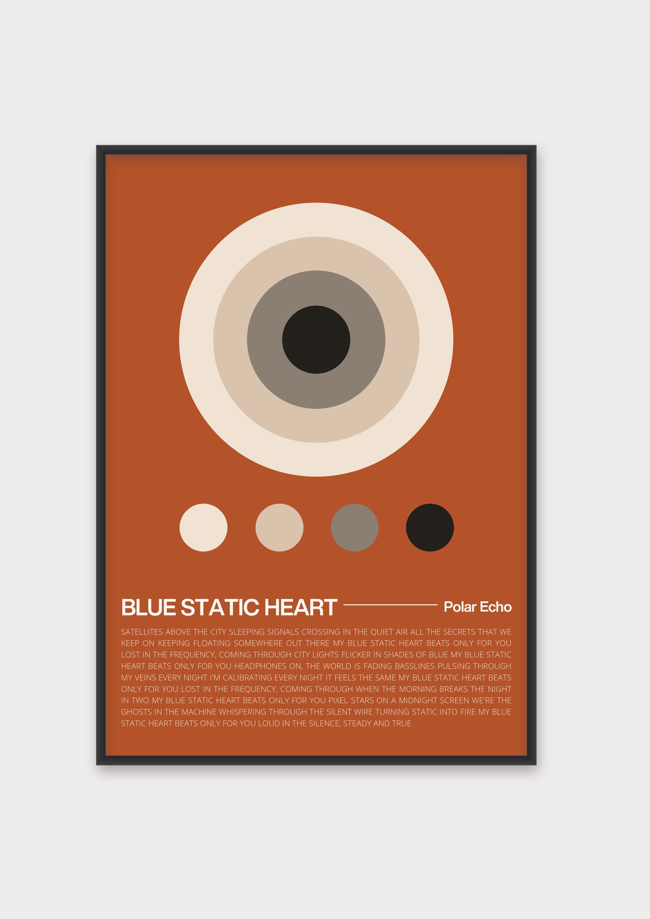 Songtext Poster 7 – Aluminiumrahmen Schwarz