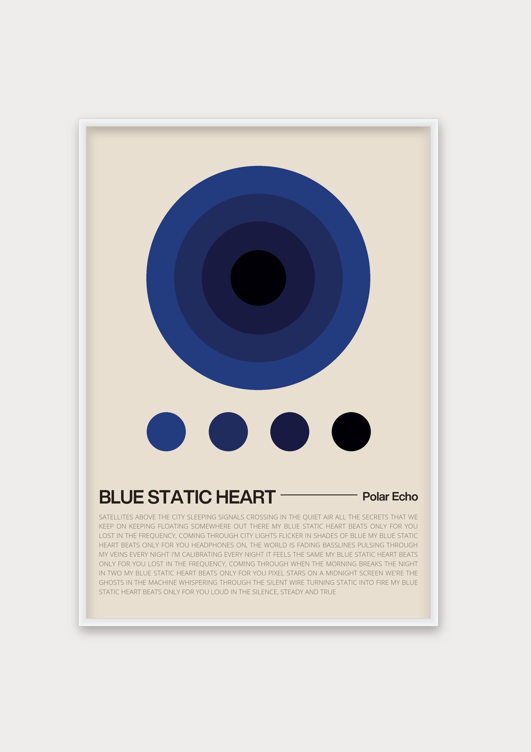 Songtext Poster 7 – Aluminiumrahmen Weiß