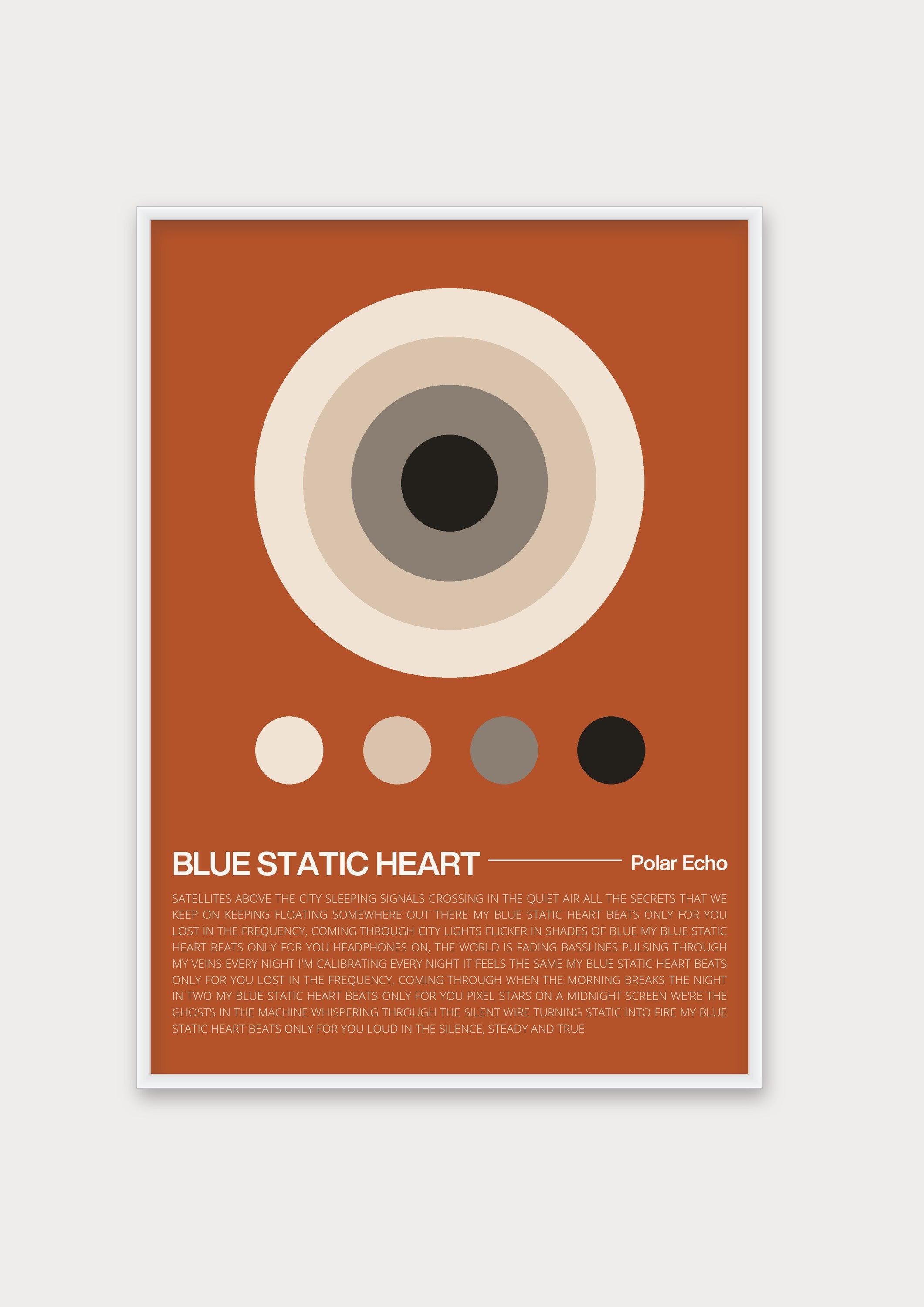 Songtext Poster 7 – Aluminiumrahmen Weiß