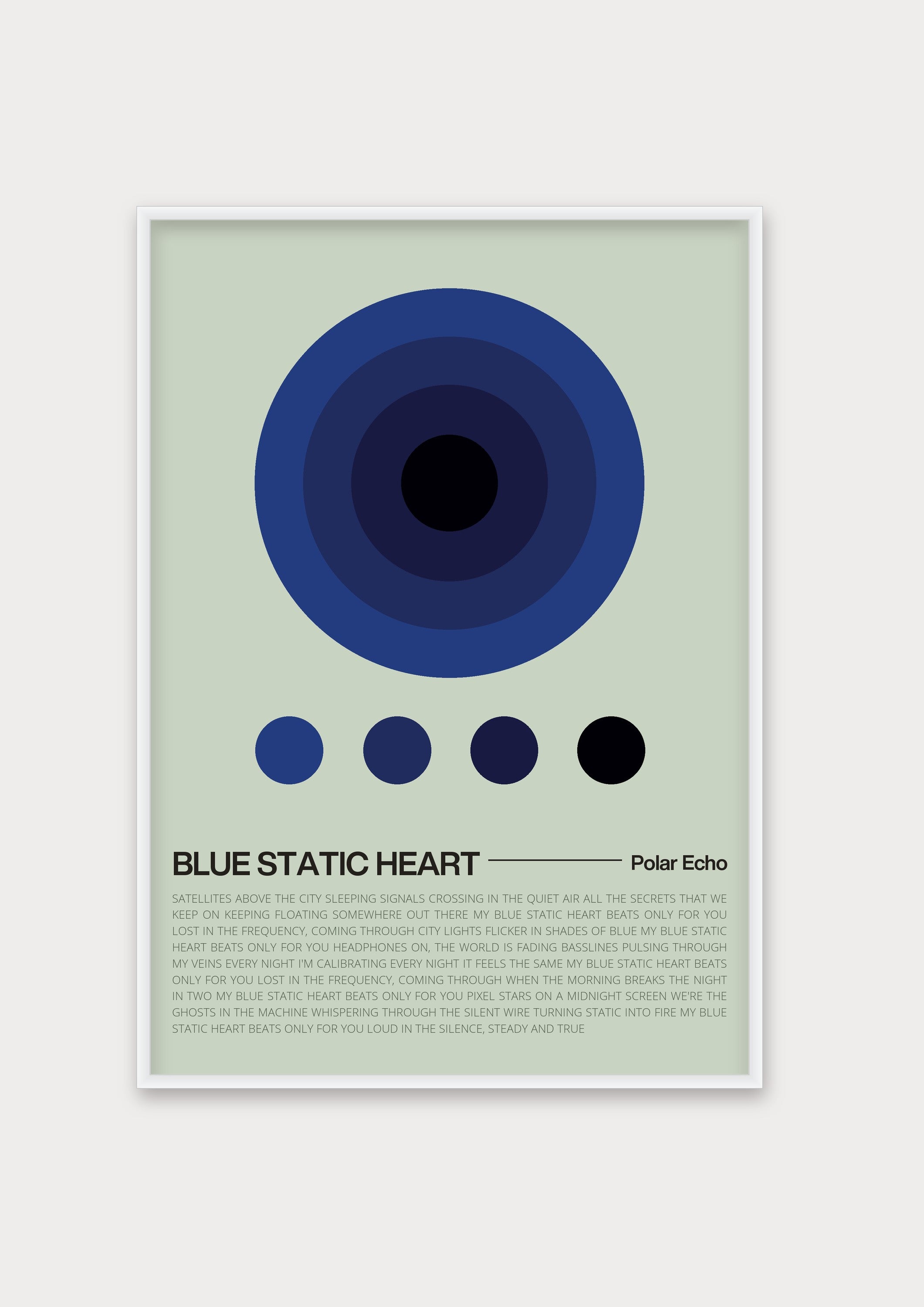 Songtext Poster 7 – Aluminiumrahmen Weiß