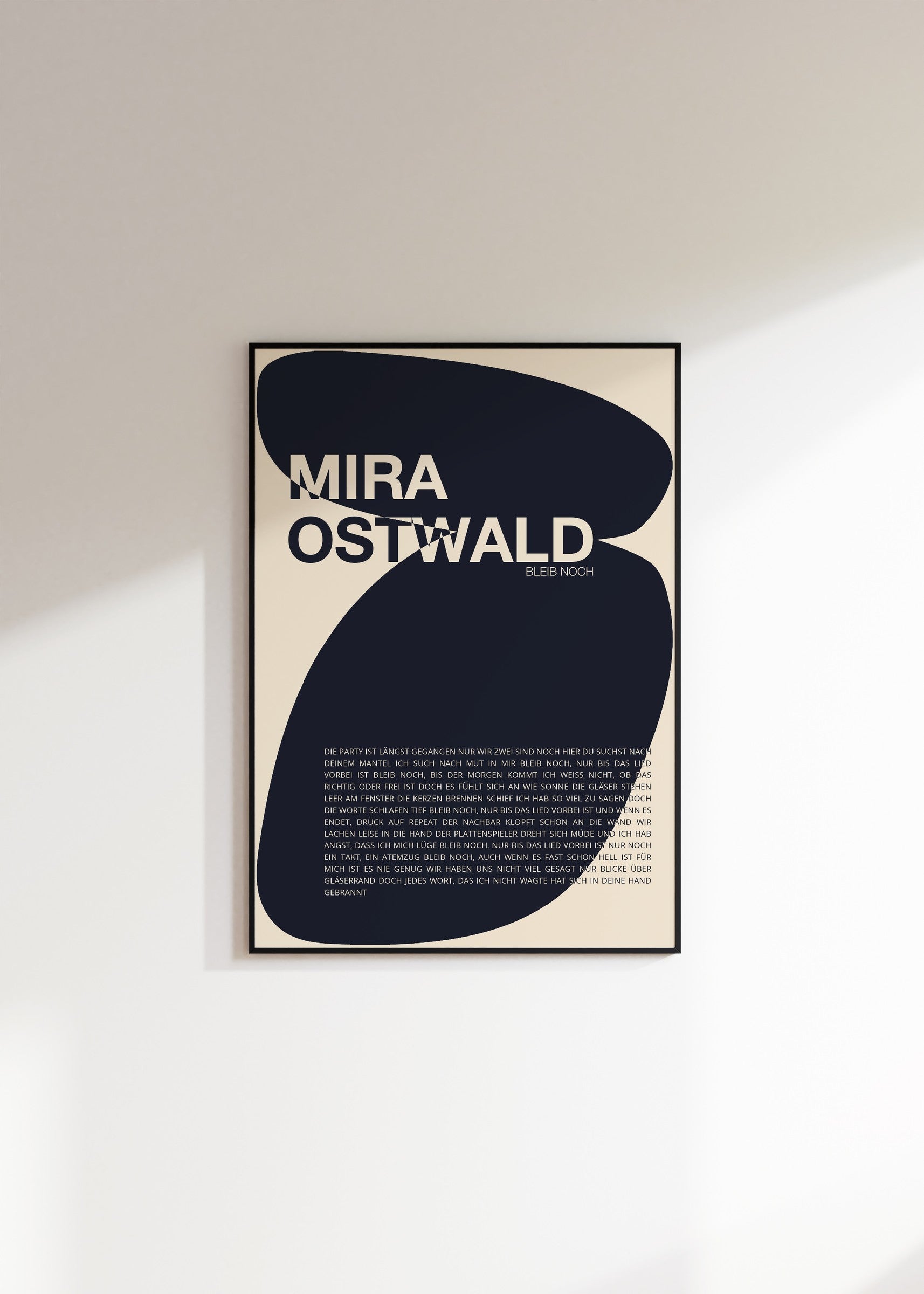 Personalisiertes Songtext-Poster, Design 8 – im Wohnzimmer