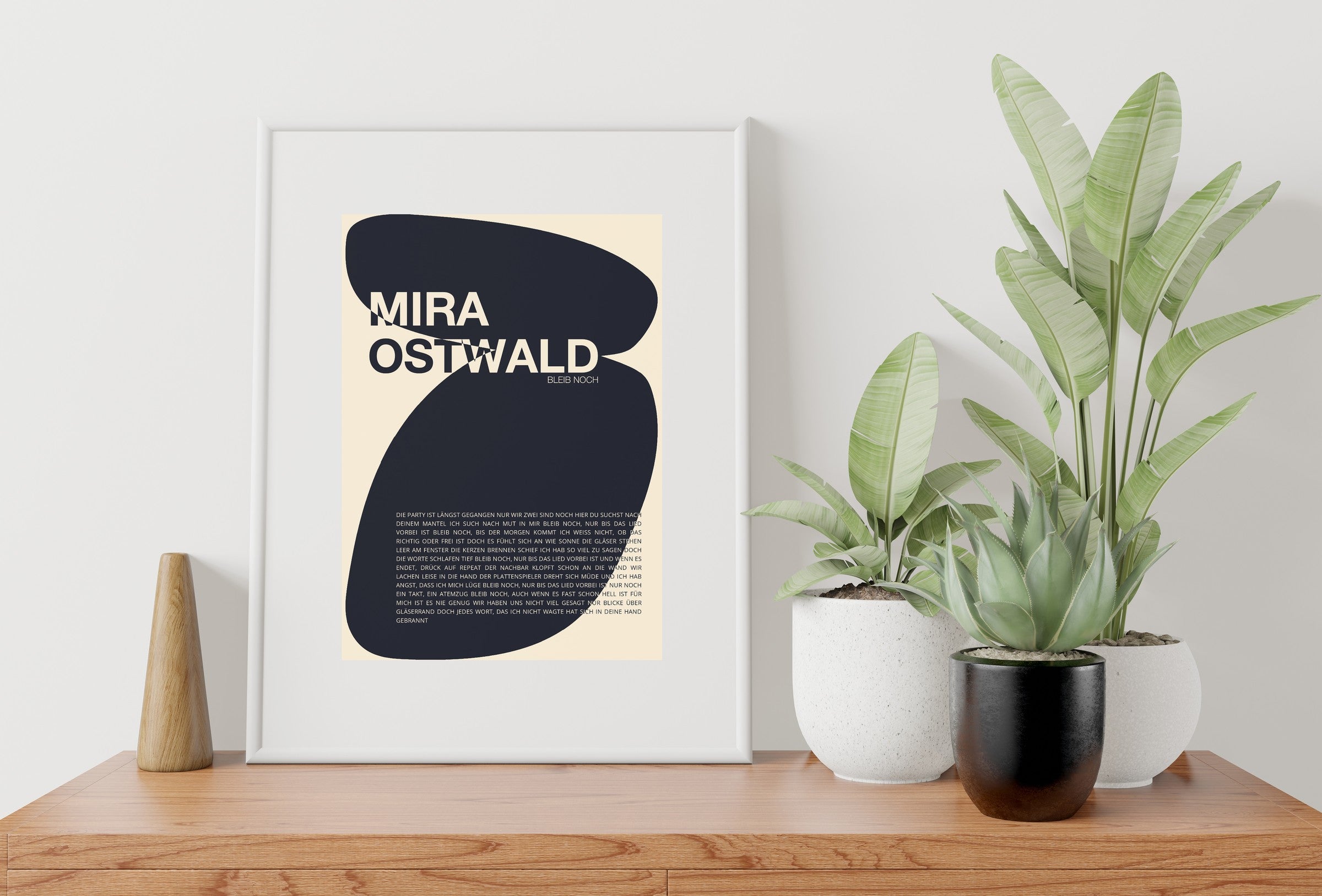 Personalisiertes Songtext-Poster, Design 8 – an der Wand