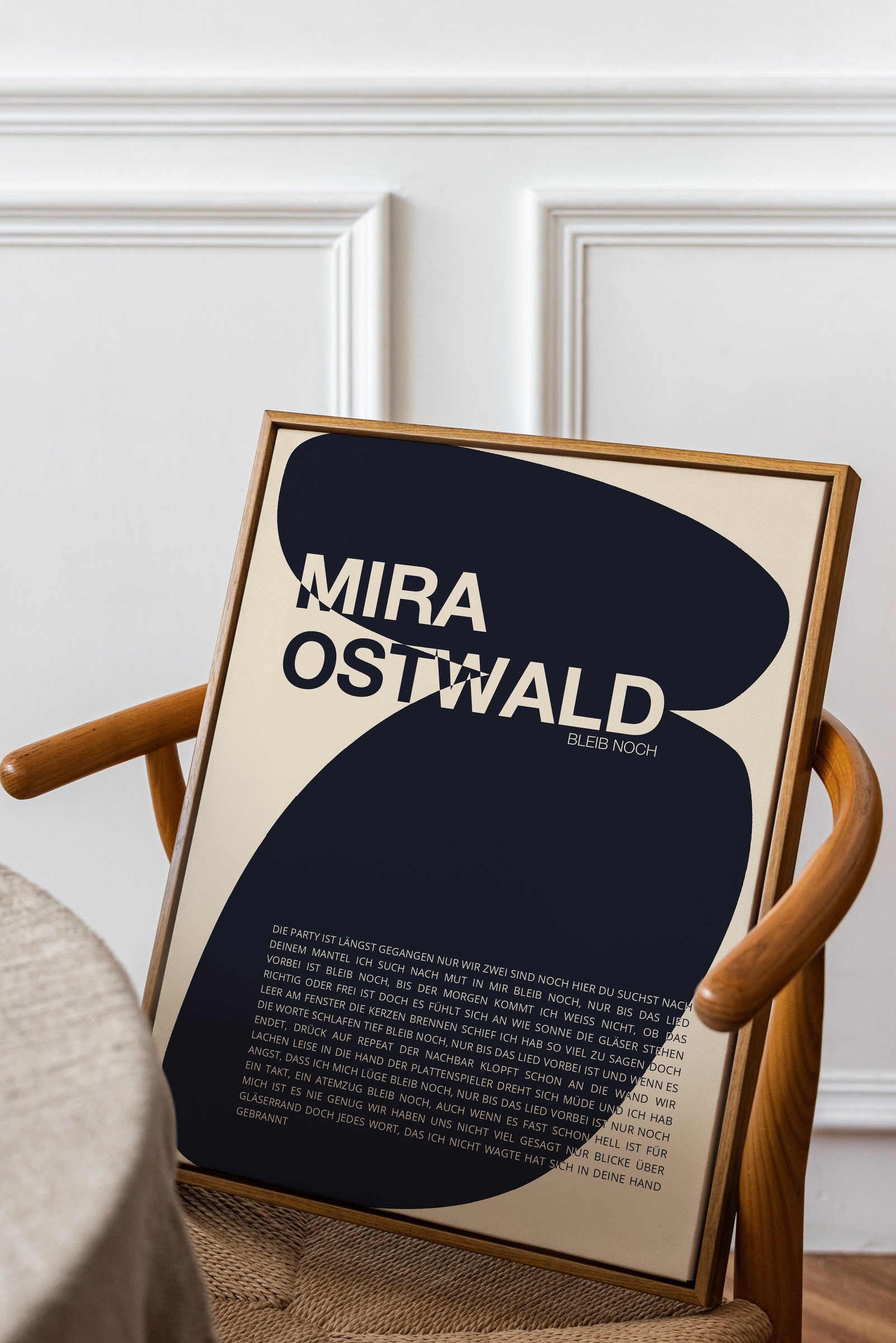 Personalisiertes Songtext-Poster, Design 8 – Raumansicht