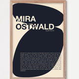Personalisiertes Songtext-Poster, Design 8 – Echtholzrahmen Natur
