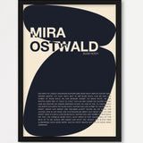 Personalisiertes Songtext-Poster, Design 8 – Echtholzrahmen Schwarz