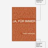 Songtext Poster 9 – Felder frei wählbar