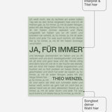 Songtext Poster 9 – Felder frei wählbar