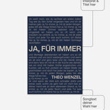 Songtext Poster 9 – Felder frei wählbar