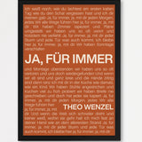 Songtext Poster 9 – Echtholzrahmen Schwarz