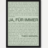 Songtext Poster 9 – Echtholzrahmen Schwarz