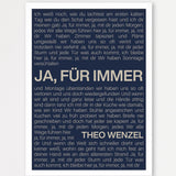 Songtext Poster 9 – Echtholzrahmen Weiß