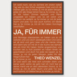 Songtext Poster 9 – Aluminiumrahmen Schwarz