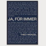 Songtext Poster 9 – Aluminiumrahmen Schwarz