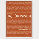 Songtext Poster 9 – Aluminiumrahmen Weiß