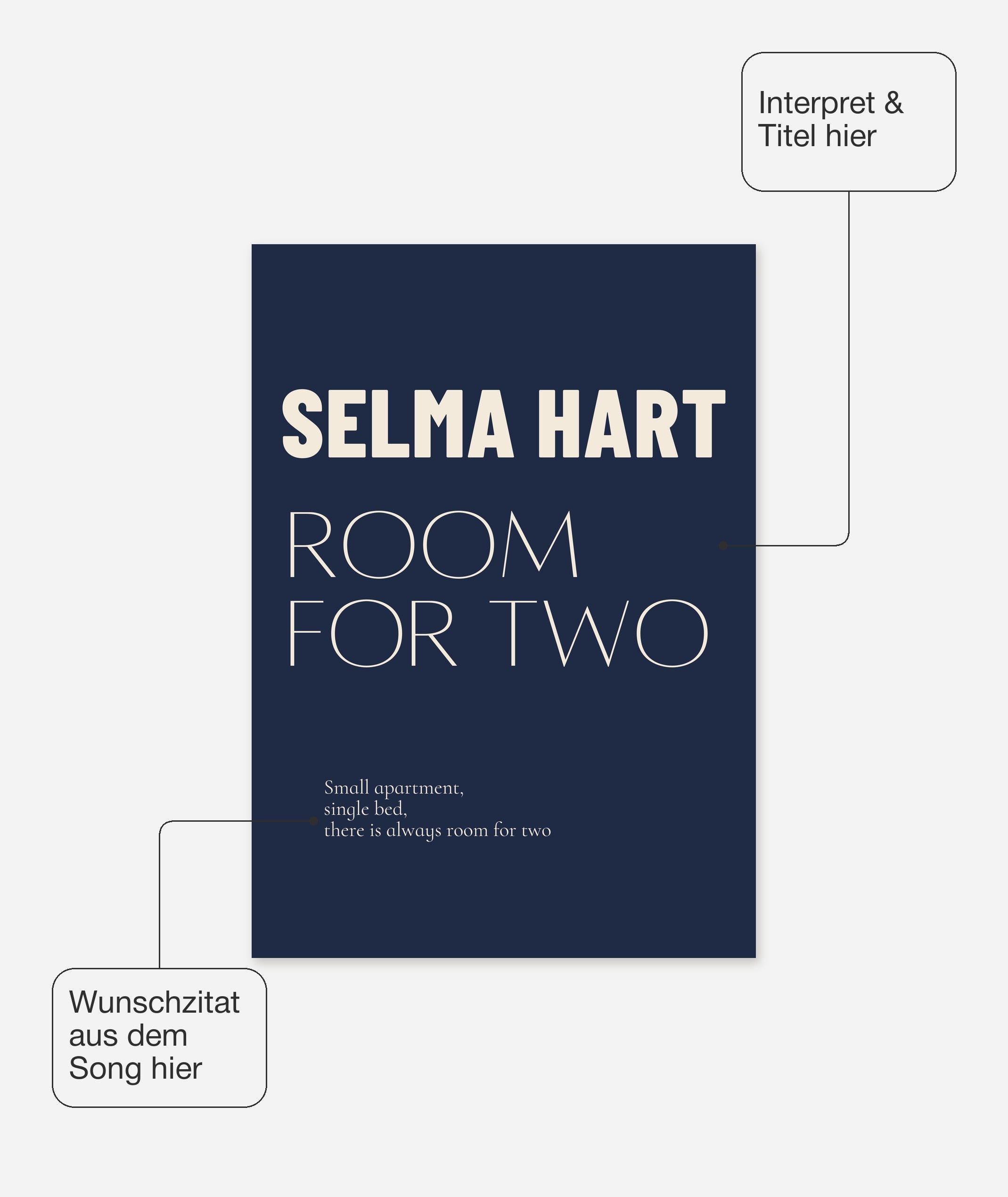 Songzitat Poster 4 – Felder frei wählbar