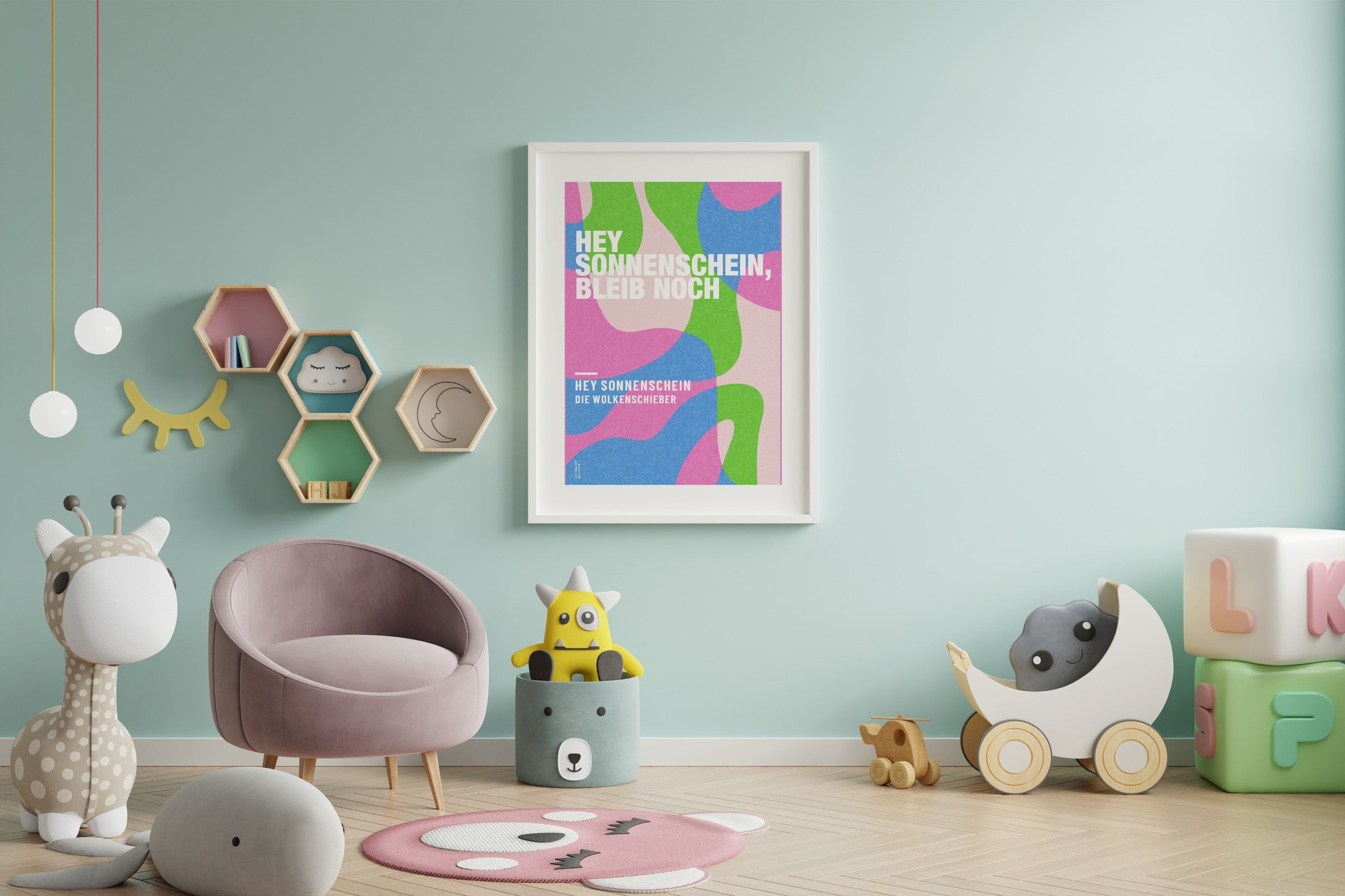 Personalisiertes Songzitat-Poster, Design 6 – an der Wand
