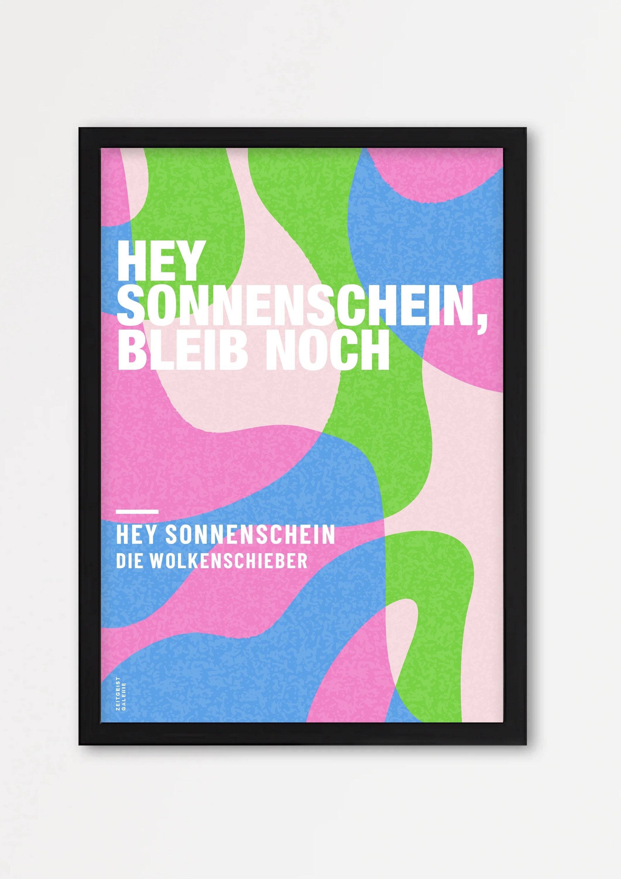 Personalisiertes Songzitat-Poster, Design 6 – Echtholzrahmen Schwarz