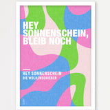 Personalisiertes Songzitat-Poster, Design 6 – Echtholzrahmen Weiß