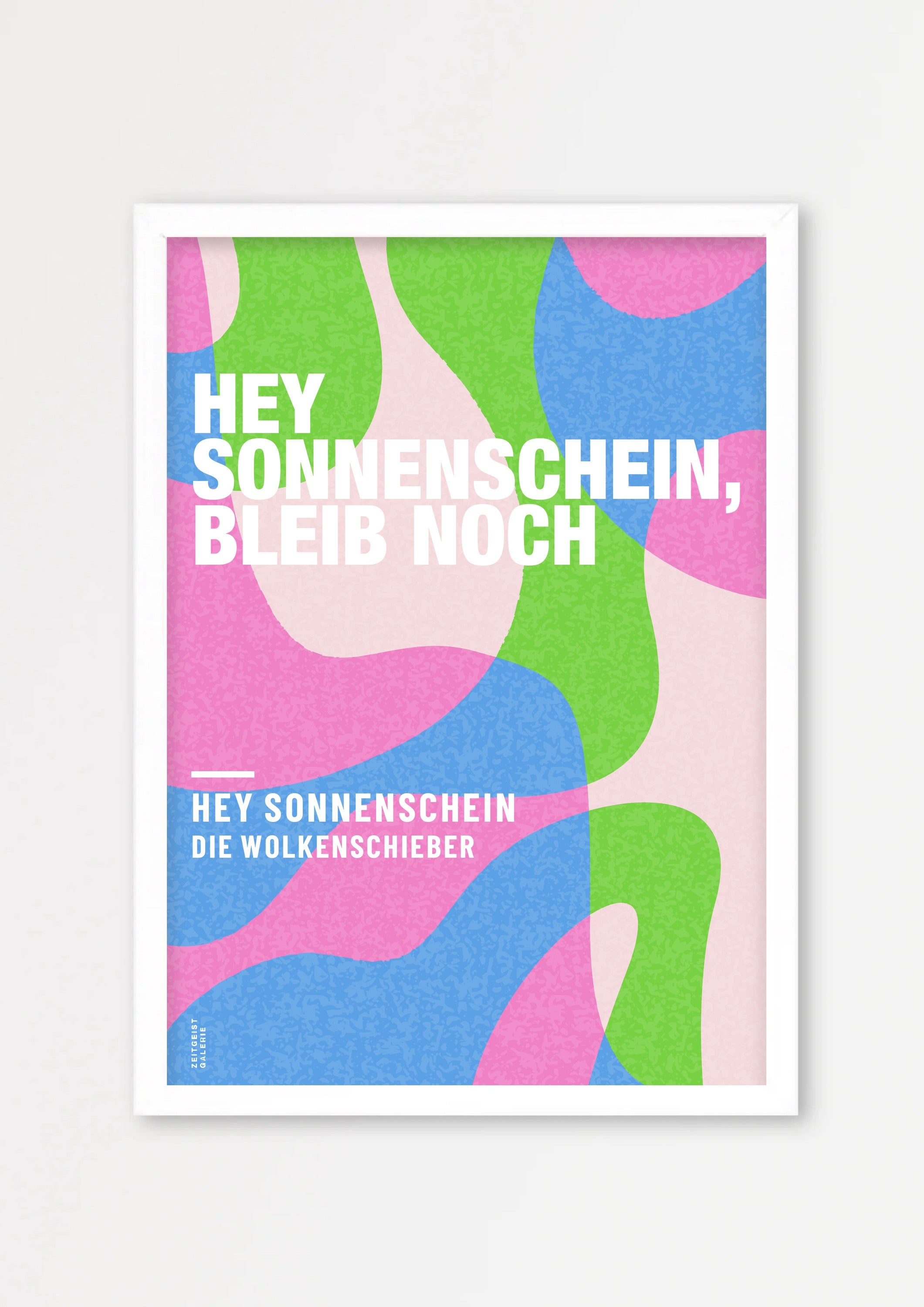 Personalisiertes Songzitat-Poster, Design 6 – Echtholzrahmen Weiß