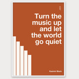 Songzitat Poster 8 – Aluminiumrahmen Weiß