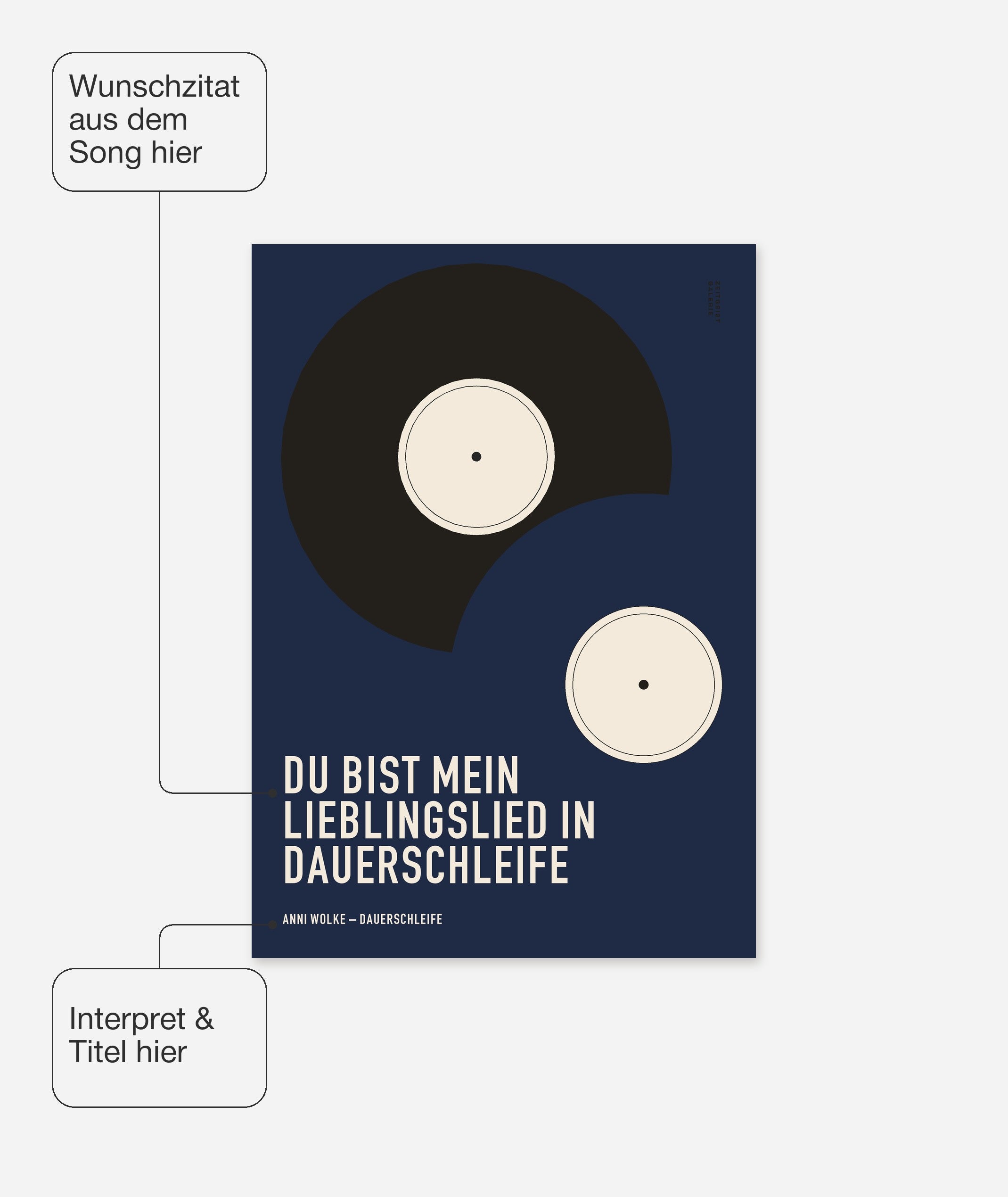 Songzitat Poster 9 – Felder frei wählbar
