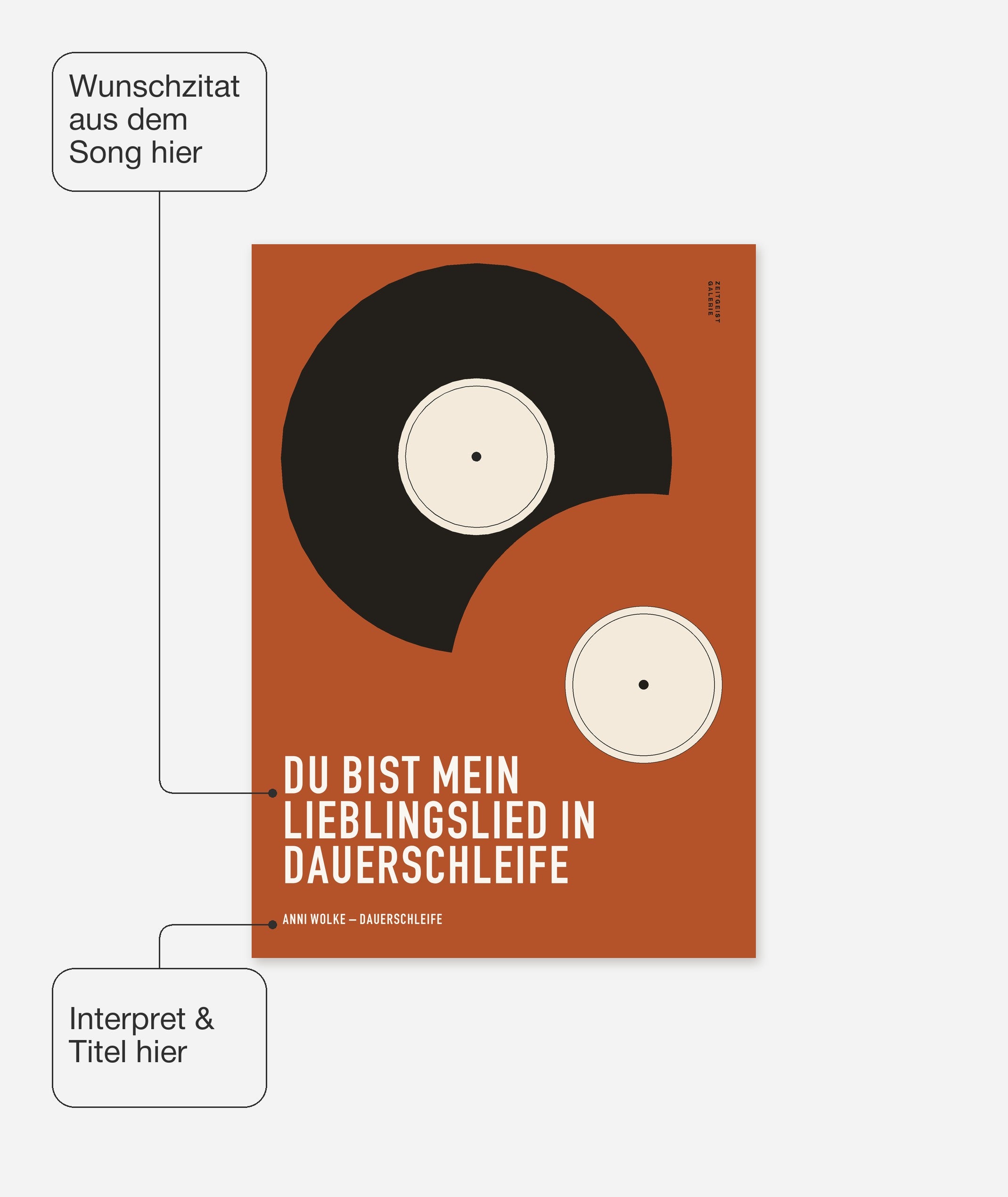 Songzitat Poster 9 – Felder frei wählbar